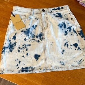 Women’s Machine denim acid wash mini skirt size L  30